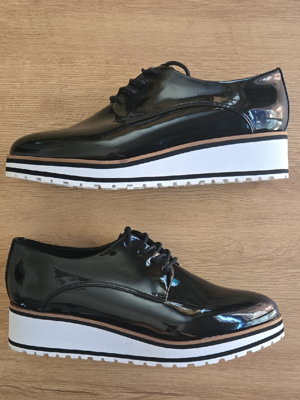 Aldo Black and White Women’s Platform Shoe
